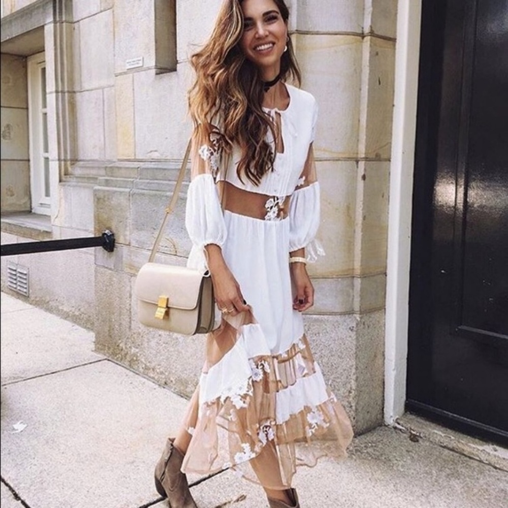 For Love and Lemons Eva Midi Dress